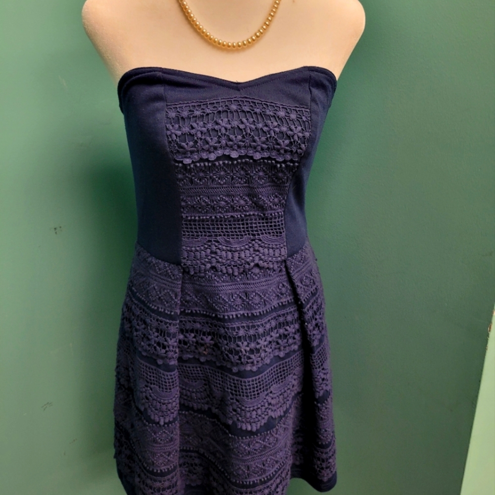 Gorgeous Lace Strapless Dress (M)